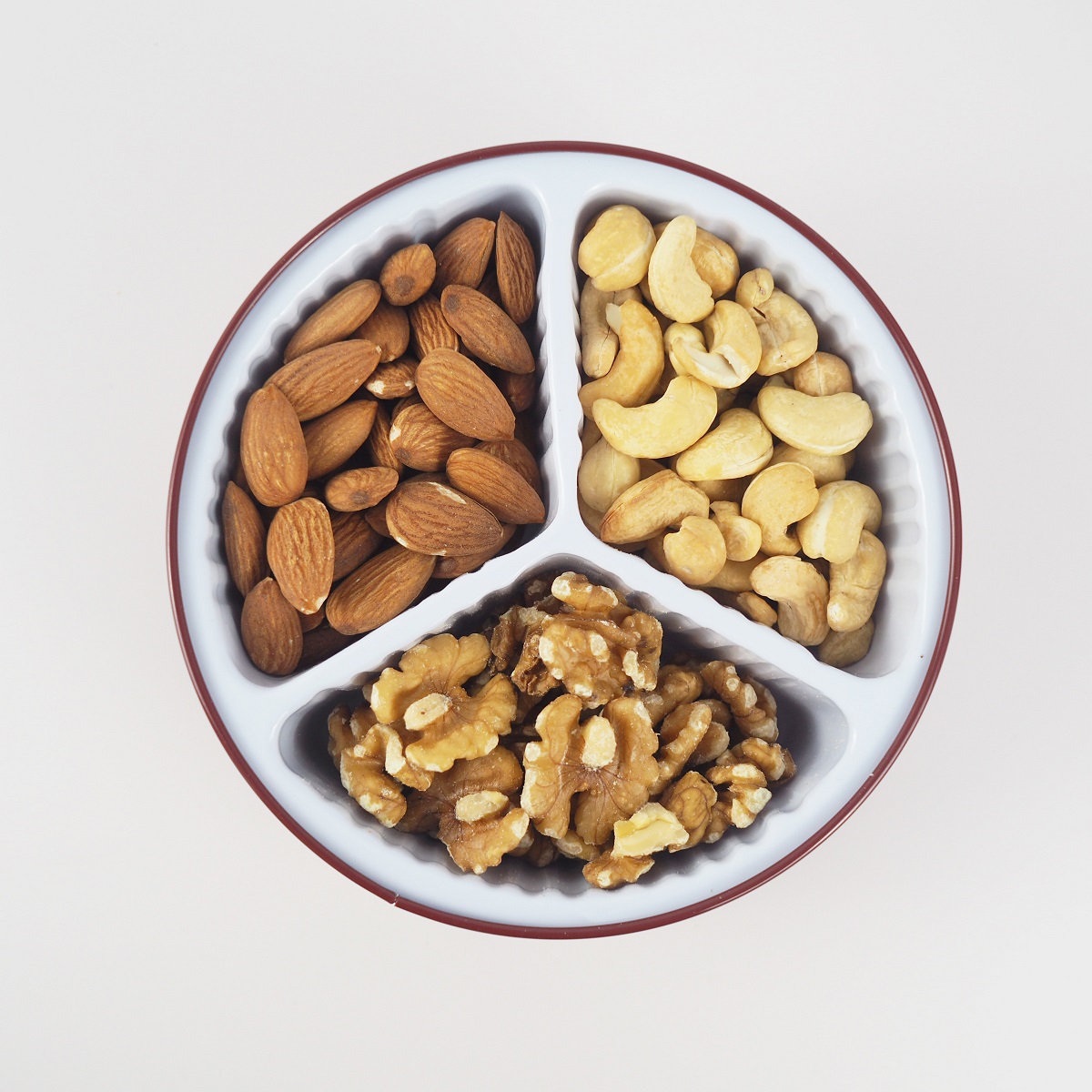 PLATTER MAROON (TRIO NUT PLATTER – THREE SECTIONS) - Image 3