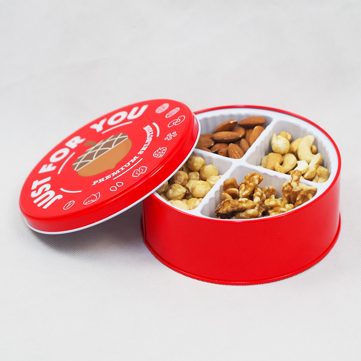 Platter Red (Nutty Platter - Four Sections)